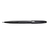 Pentel S520-A Sign Pen Faserschreiber, 0,8 mm Strichstärke, schwarz, 12er Pack