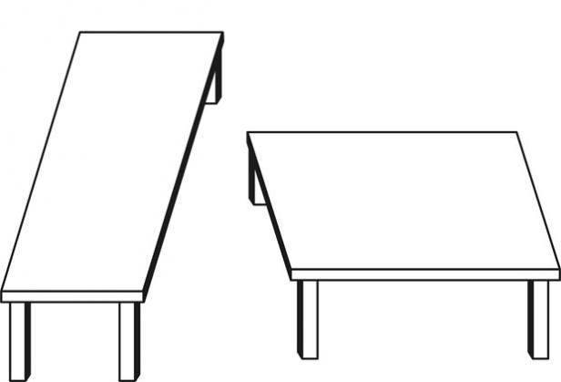 Nudge - kluge Entscheidungen - zwei Tische