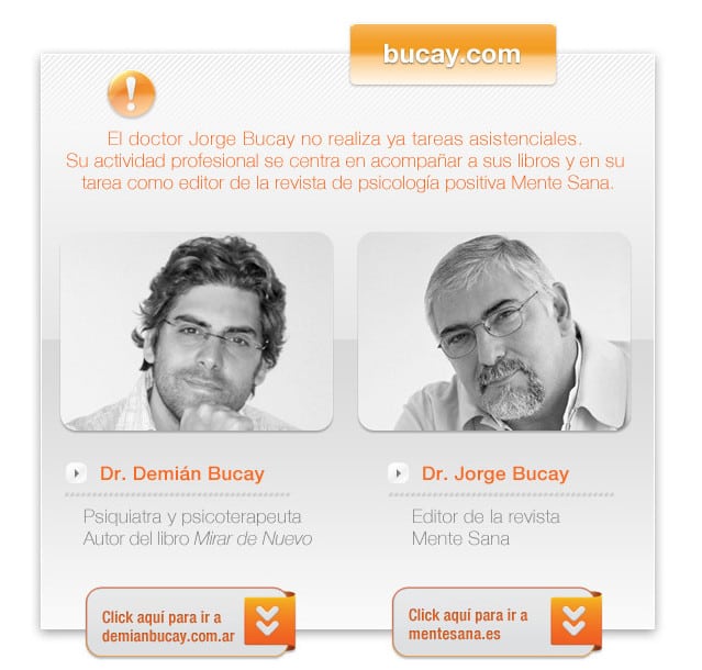 Bucay - Mitteilung auf seine Praxis-Website